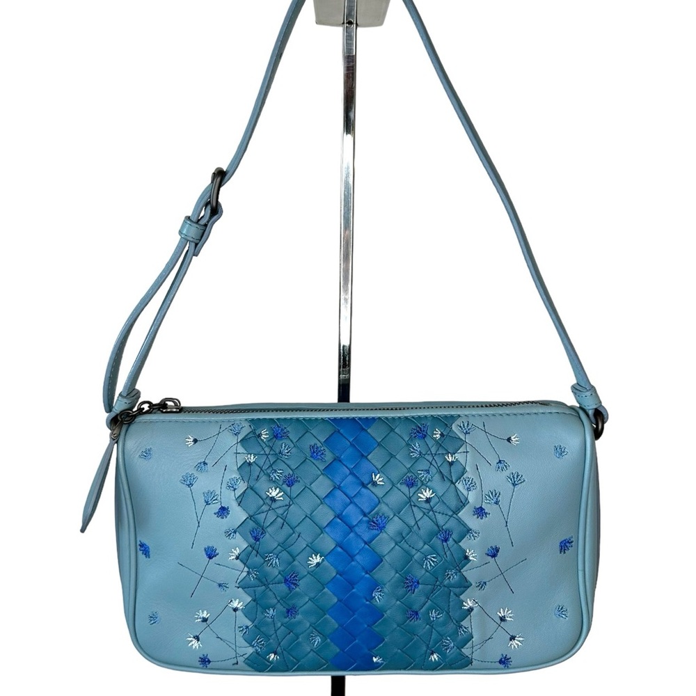 Bottega Veneta Vintage Floral Embroidered Baguette